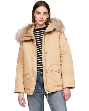 Tommy Hilfiger Gewatteerde Parka Met Bont Ww0ww42744 - Naturel