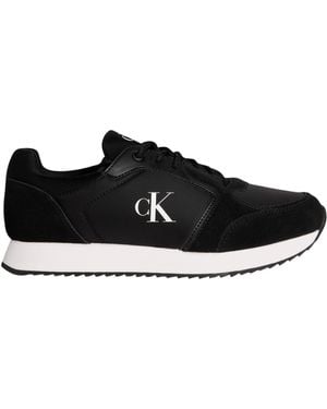 Calvin Klein Retro Runner Sock Lace Up Ny-su Ym0ym01326 Niedriges Oberteil - Schwarz