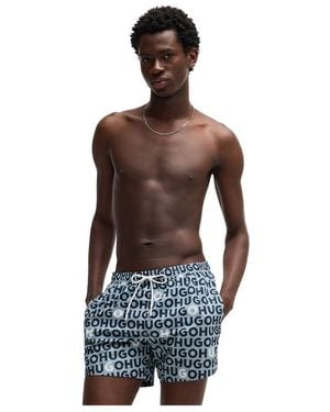 HUGO S Tortuga Logo-print Swim Shorts With Drawcord - Multicolour