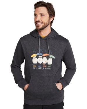 Mountain Warehouse Great British Weather Graphic S Overhead Hoodie Charcoal 4xl - Blue