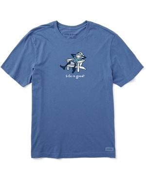 Life Is Good. . Adirondack Jake Chill Short Sleeve Crusher Tee - Blue