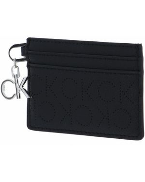 Calvin Klein Re-Lock Cardholder W/Charm Perf CK Black - Nero