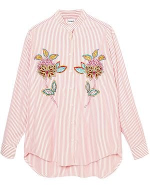 Desigual Maglietta da Donna a iche Lunghe Blouse - Rosa