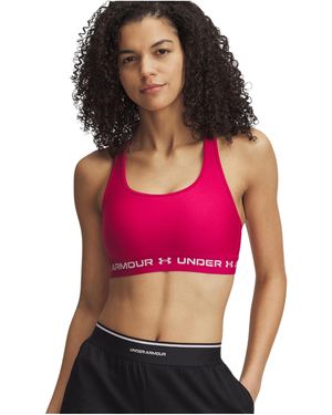 Under Armour Crossback Mid Impact Sports Bra Reggiseno Sportivo, - Rosa