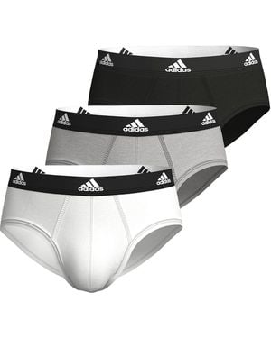 adidas 3 Pack Active Flex Briefs - Black