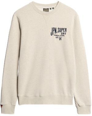 Superdry Workwear Applique Sweatshirt - White