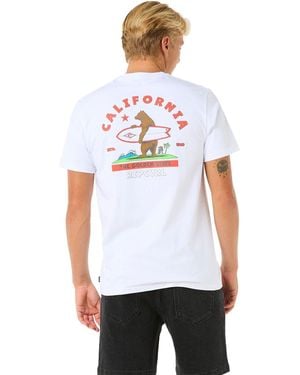Rip Curl Graphic Short Sleeve Crew Neck T-shirt - White