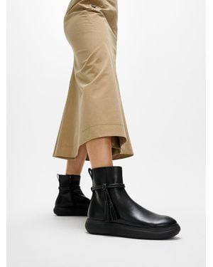 Fitflop Iq-comff Tassel Leather Short Boots Ankle - White