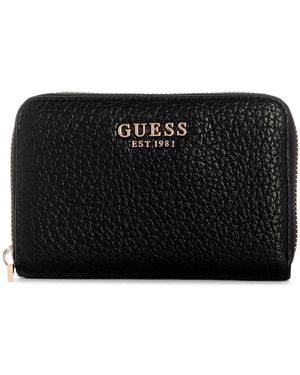Guess Marsha Slg Medium Zip Around Wallet Black