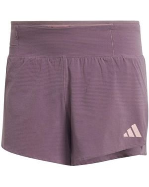 adidas S Adizero Running Gel Short Shadow Fig S - Purple