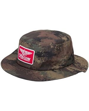 Volcom Froth Bucket Hat Green Combo L/xl - Black