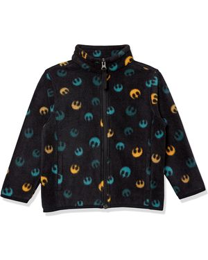 Amazon Essentials Chaqueta de Forro Polar con Cremallera Completa y Cuello Perkins - Azul