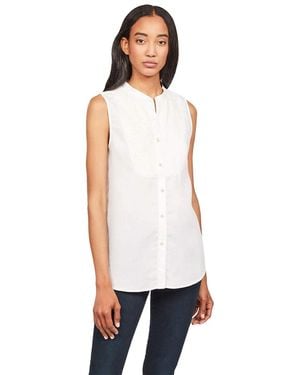 G-Star Geplooide Bib Blouse Voor - Wit