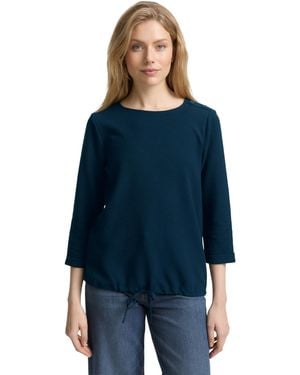 Tom Tailor Basic T-Shirt aus Bio-Baumwolle - Blau