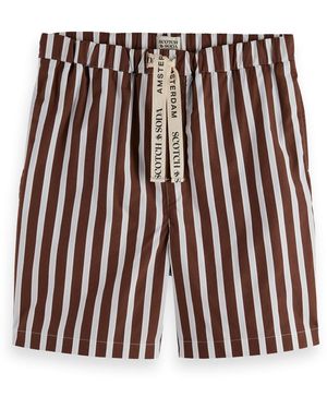 Scotch & Soda Fave-Relaxed fit Striped poplin Bermuda Shorts - Mehrfarbig