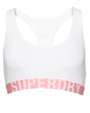 Superdry Large Logo Crop Bralette Nh Lingerie, - Multicolour