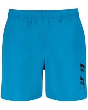 PUMA Swim Cat Mid Shorts 1p - Blauw