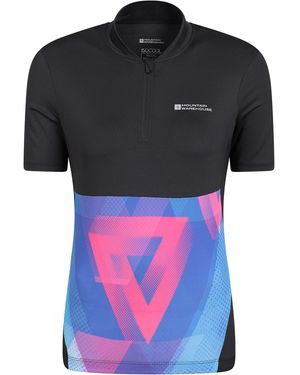 Mountain Warehouse Chaser Printed S Half-zip Cycling Jersey Black Size 12