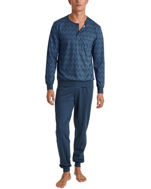 CALIDA Relax Imprint Set di Pigiama - Blu