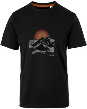 Regatta T-Shirt Kurzarmshirt Funktionsshirt Fingal Stretch - Schwarz