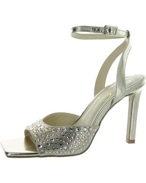 Jessica Simpson Lendall Square Open Toe Ankle Strap Pumps - Gray