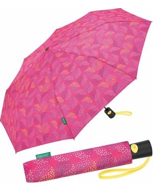 Benetton Ombrello tascabile a pois - Rosa