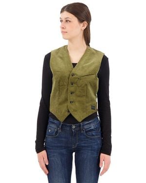 G-Star Cord Weste Sleeveless - Grün
