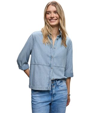 Street One 3411795 Denim Bluse - Blau