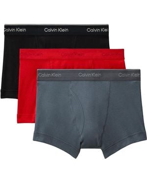 Calvin Klein 's 3 Pack Trunks With Logo Waistband - Multicolour