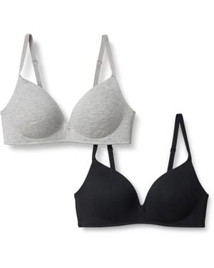 Amazon Essentials Bralette mit Baumwoll-Jersey gefüttert - Weiß