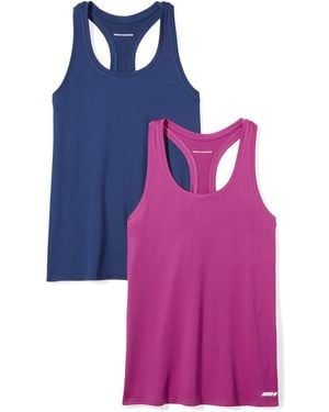 Amazon Essentials Canotta Vogatore Tecnica Elasticizzata con vestibilità Comoda Donna - Rosa