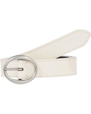Calvin Klein ROUND CLASSIC LTHR SOL BELT 25MM - Nero