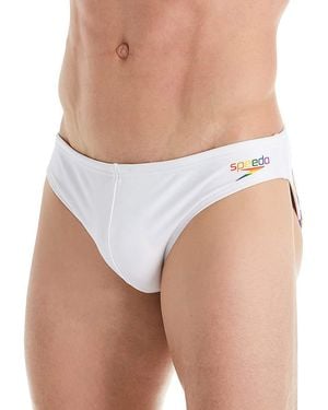 Speedo Pride Swim Solar 1" Brief Swimsuit - White