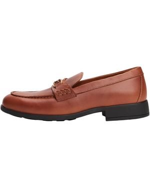 Tommy Hilfiger Th Logo Lederen Instappers Fw0fw08705 Instappers - Zwart