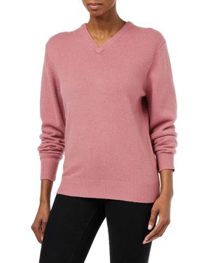 Hackett Lambswool V Neck No Lg Pullover Jumper - Pink