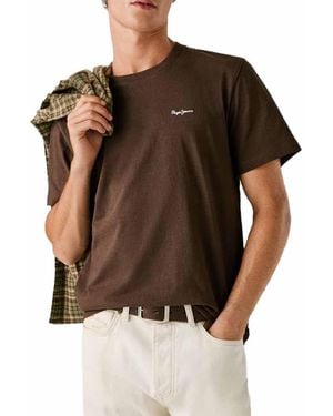 Pepe Jeans Connor T-shirt Voor - Bruin
