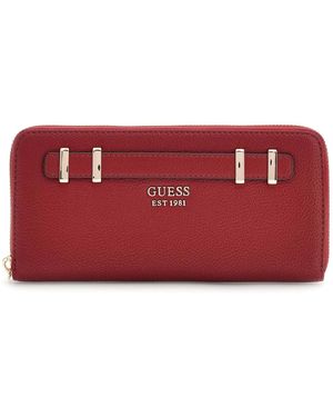 Guess Geldbörse Gregoria SLG Large Zip Around Wallet Red dunkelrot