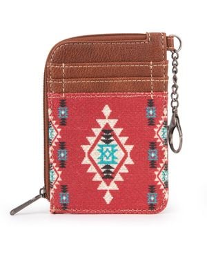 Wrangler Portafogli da donna porta carte azteco sudoccidentale - Rosso
