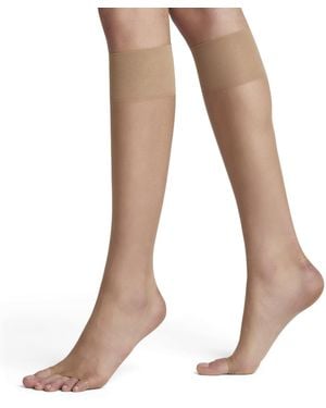 FALKE Shelina Toeless 12 Den W Kh Ultra-sheer Plain 1 Pair Knee-high Socks - Natural