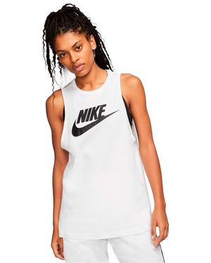 Nike W NSW Tank MSCL Futura New Canottiera - Bianco