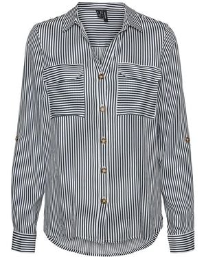 Vero Moda Vmbumpy New Noos Tll L/s Shirt Blouse - Blue