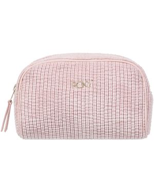 Roxy Feeling Good Stylish Soft Corduroy Storage Pens Pencils Markers Supply Case - Pink