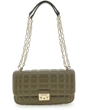 Michael Kors Lg Conv Chain Shldr Hand Bag - Green