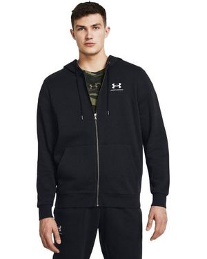 Under Armour Fleece Tops Ua Essential Fleece Full-zip Hoodie - Black
