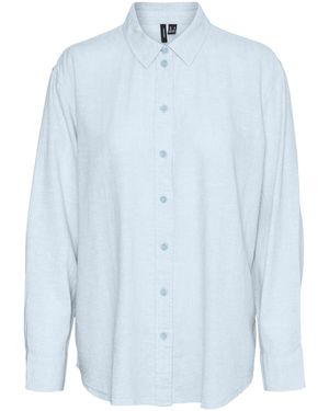Vero Moda Vmlinn Ls Shirt WVN Noos - Blau