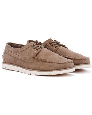 Ben Sherman Soho Scarpe Stringate Grigie Da Uomo In Camoscio - EUR 43 - Marrone