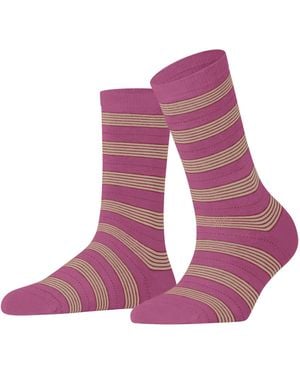 FALKE Stripe Uniform W So Cotton Patterned 1 Pair Socks - Purple