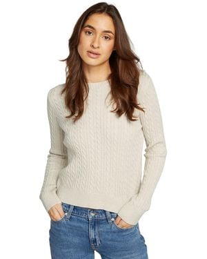Tommy Hilfiger Pullover Cable Essential Sweater mit Zopfmuster - Natur