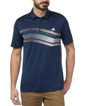 adidas Core Chest Stripe Polo Shirt - Blue