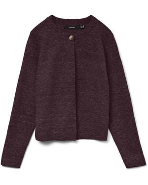 Vero Moda Vmmarina Ls O-Neck Cardigan Boo - Lila
